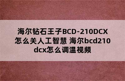 海尔钻石王子BCD-210DCX怎么关人工智慧 海尔bcd210dcx怎么调温视频